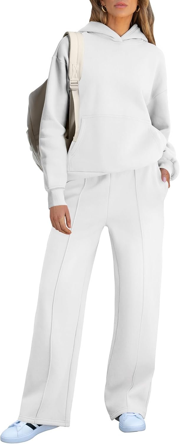 61GRHYmchAL._AC_SL1500_.jpg Women 2 Piece Outfits Sweatsuit Sets Oversized Hoodies Wide Leg Sweatpant Tracksuit Fall Matching Lounge Set - Image 1