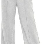 Women Wide Leg Sweatpants High Waisted Baggy Pants Drawstring Athletic Joggers