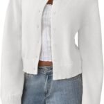 Women Cropped Cardigan Sweaters Knit Lightweight Crop Sweater Fall Outfits Trendy Open Front Clothes 2026
